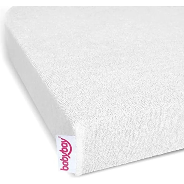 Tobi babybay Frottee Spannbezug mit Membran weiß für Original Matratzen