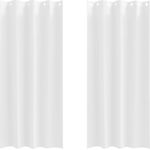 vidaXL Verdunkelungs-Vorhänge mit Ringen 2 pcs Reinweiß 260 x 140 cm 4107387