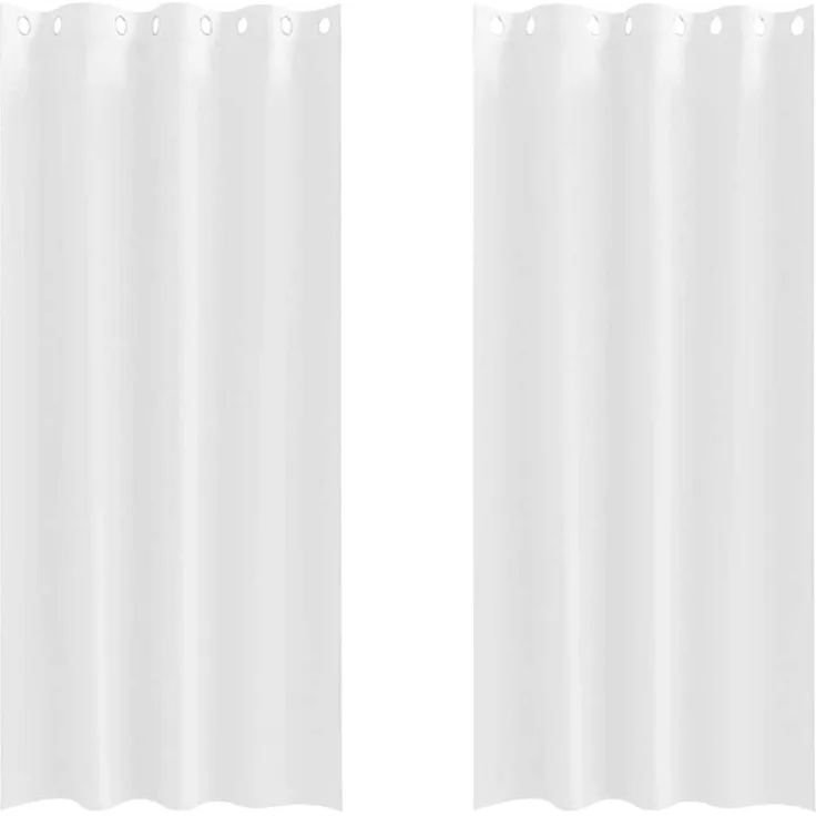 vidaXL Verdunkelungs-Vorhänge mit Ringen 2 pcs Reinweiß 260 x 140 cm 4107387
