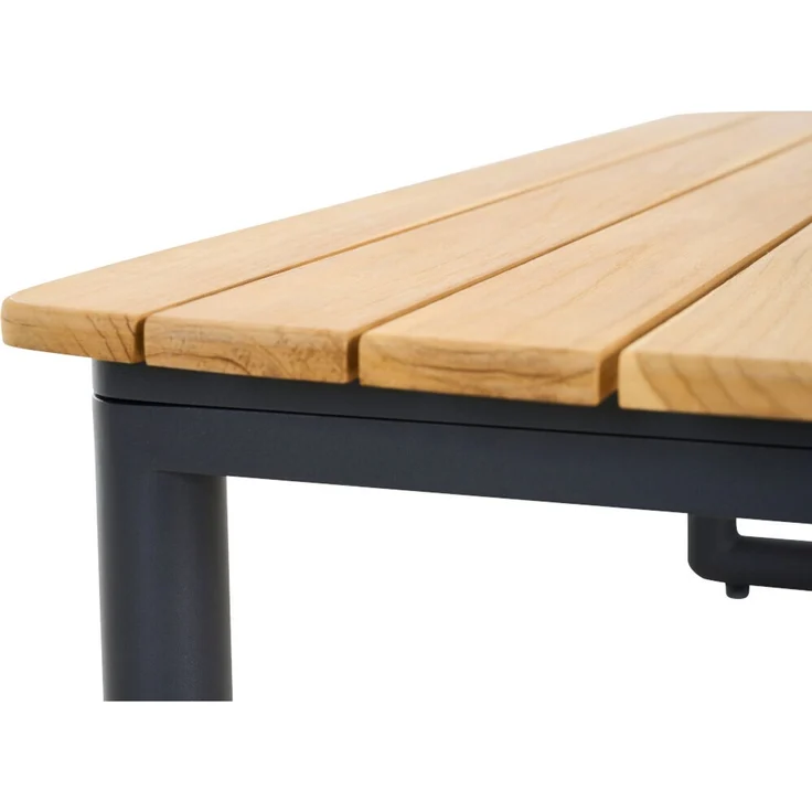 CLIFTON Loungetisch Teak Gestell aus Aluminium matt anthrazit,Tischplatte aus Teakholz in natur – Bild 7