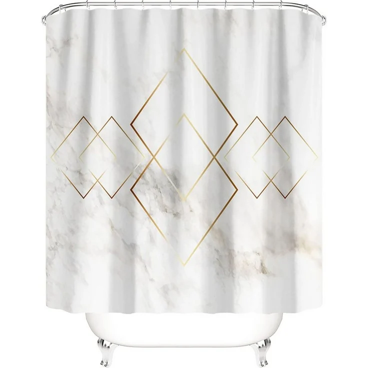 M&W DAS DESIGN Duschvorhang Shower curtains Anti schimmel Waschbar bad vorhang 180x200 – Bild 2