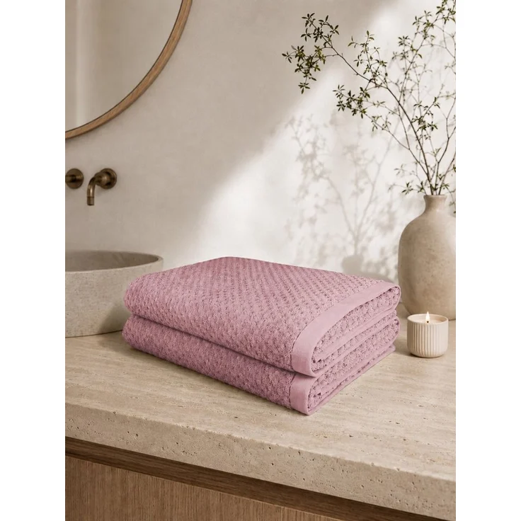 OTTO home Saunatuch Corrin, 2 Premium Saunatücher, 500 gr/m², 90x180 cm, Frottier (2-St), 100% Baumwolle, mit Struktur, weich, uni, 5 Jahre Garantie – Bild 2