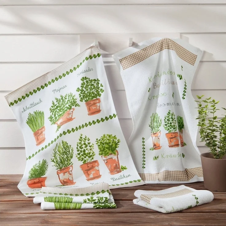 Erwin Müller Geschirrtuch Geschirrtuch 3er-Pack, Baumwolle Motiv – Bild 2