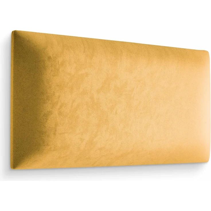 Muralo Samt Wandkissen Stoff Polsterpaneel Schlafzimmer Wohnzimmer Bett Wandpolster Bettkopfteil Lendekissen Modern Luxus Gepolstert Polster Paneel (Gelb, 70x30 cm) – Bild 4