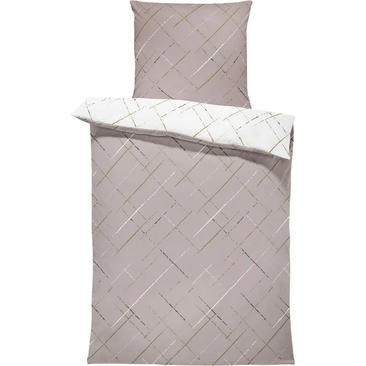 One Home Bettwäsche Stripes, Renforcé, 2 teilig, modern gestreift Streifen, Wende