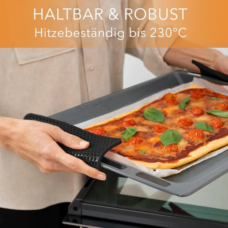AVANA Topfuntersetzer Silikon Untersetzer Multifunktional Pfannenuntersetzer Topflappen, Zubehör für Töpfe, Pfannen, Auflaufformen, 4er Set, Hitzebeständig, Wabenmuster, Schwarz – Bild 4