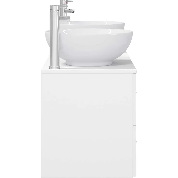vidaXL Badezimmerschrank-Set 3 stk. Weiß 129 x 44,5 x 80 cm 3405899 – Bild 7