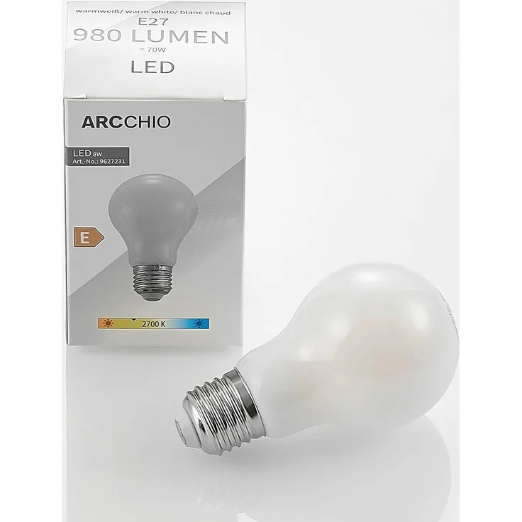 Arcchio LED-Leuchtmittel E27 8W LED, E27, warmweiß – Bild 4