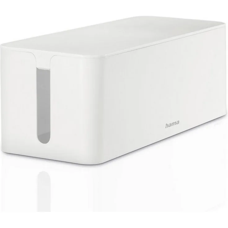 Hama Kabelbox Kabelbox für Standard 6er Steckdosenleisten, Stecker, Kabel, Ladegerät, (1-tlg), Schlichtes Design, Schreibtisch, Tisch, große Aufbewahrungsbox