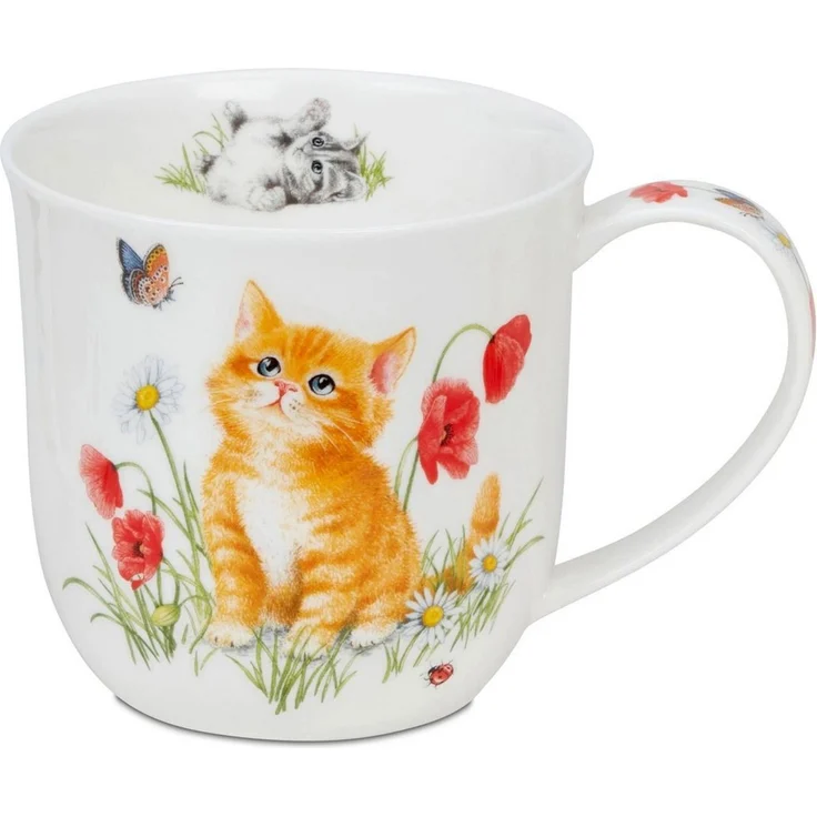 Dunoon Tasse Kaffeetasse 450 ml Cumbrae Kittens Becher Bone China mit Katzenmotiv, 1-tlg, Porzellan, Spülmaschinengeeignet – Bild 1