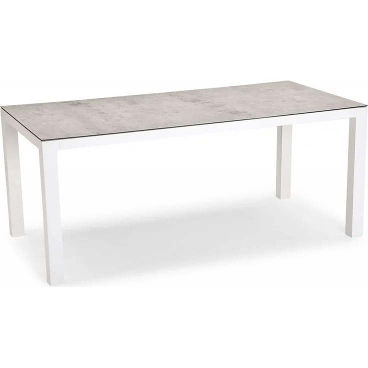 Best Freizeitmöbel Alu-Tisch Houston Gartentisch outdoor ca. 160 x 90 x 74,5 cm weiss/silber