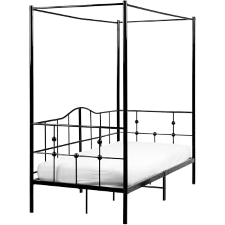 Himmelbett Metall ARTONNE 90 x 200 cm Schwarz – Bild 1
