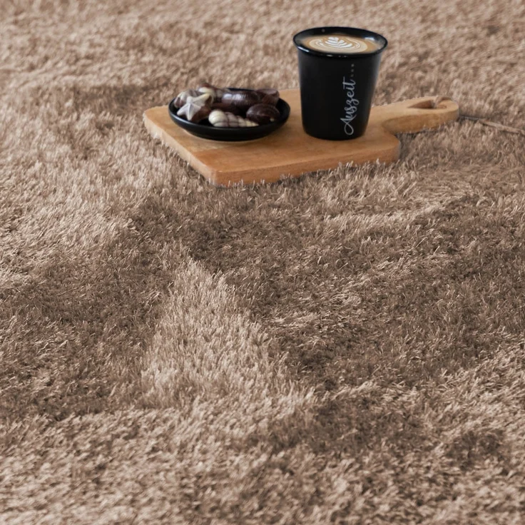 HOME DELUXE Hochflor Teppich SOFI - 110 x 60 cm Braun – Bild 2