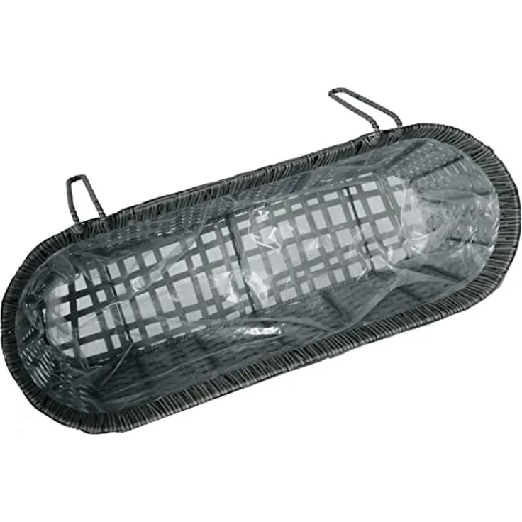 Kynast exklusiv Blumenkasten Rattan mit Halterung 613-401074 grau – Bild 3