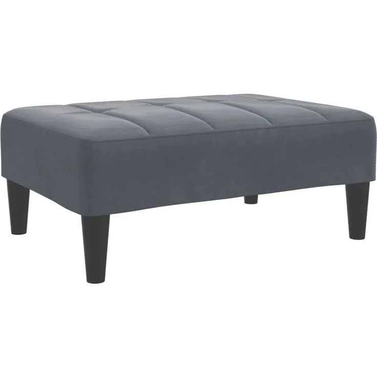 vidaXL Fußhocker Dunkelgrau 77x55x31 cm Samt 4007385