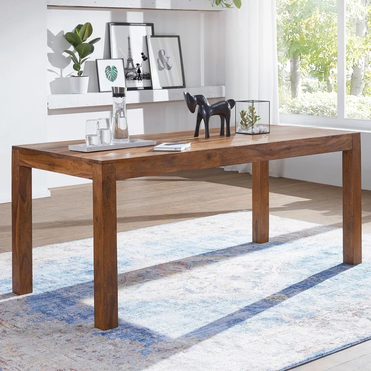 Esstisch MUMBAI 200x100x76cm Sheesham Massivholz Rechteckig Esszimmer – Bild 2
