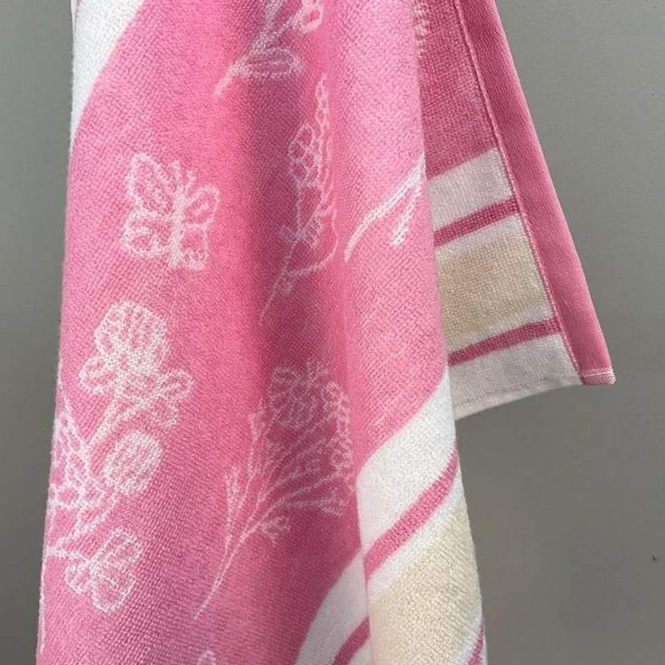 Kracht Geschirrtuch Wildblumen, (Set, 3-tlg, 3-teilig), 3er Pack Frottee Küchenhandtücher (3 Stück) ca. 50x50cm Baumwolle – Bild 4
