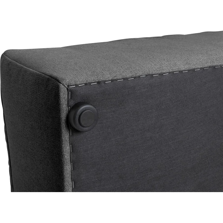 Ecksofa mit Hocker links Kattrina Flachgewebe anthrazit – Bild 6