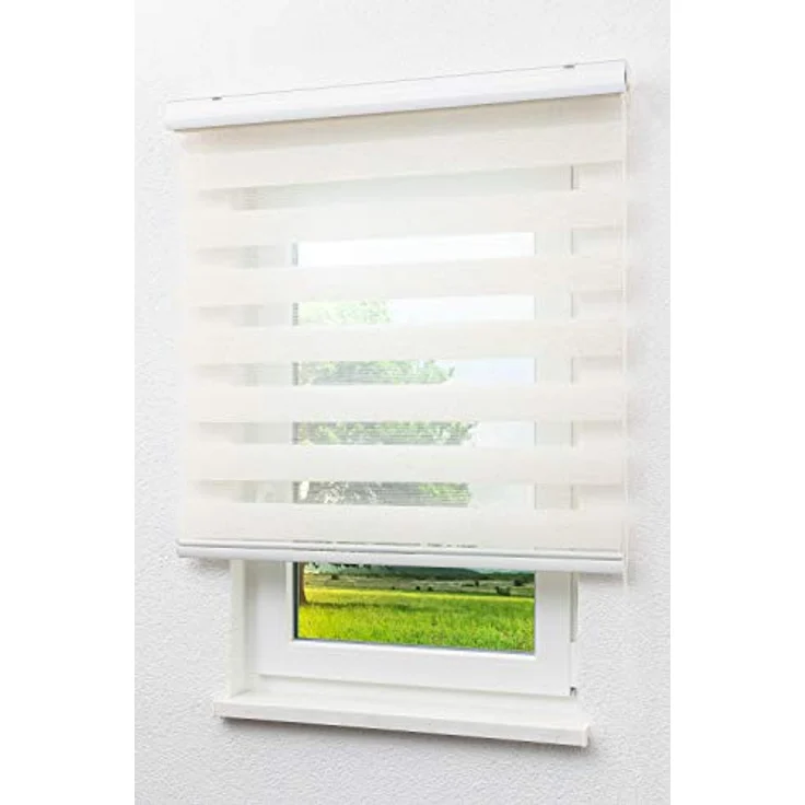 Lysel - Qualitätsdoppelrollo Leinen, (B x H) 140cm x 175cm in beige/Leinen – Bild 2