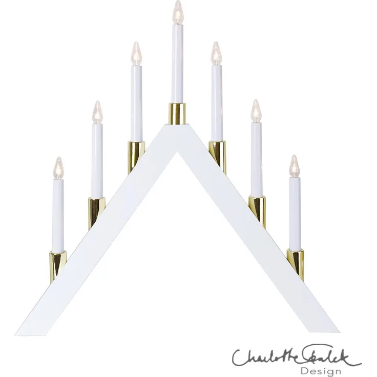 LED Lichterbogen ,Halla', 7-flammig, Holz, weiß