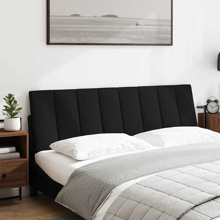 vidaXL Kopfteil-Kissen "Hanko" Schwarz 160 cm Stoff – Bild 2