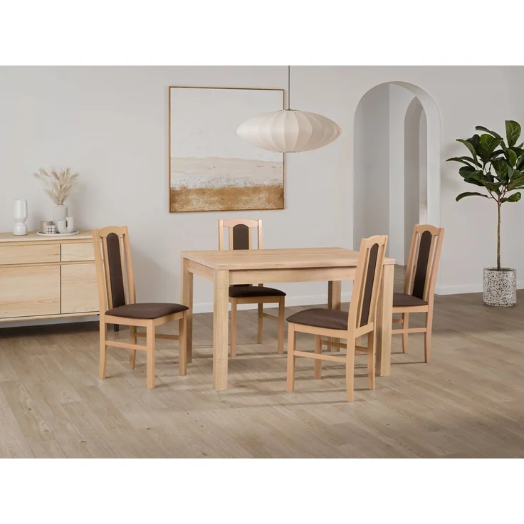 MOEBLO Stuhl BESO 07 (Polsterstühle, Holzstühle, Esszimmerstühle, Massivholz - Massiver Buchenholzstuhl mit Polstersitz, ergonomische Sitzhöhe, verschiedene Farben, 3 St), (BxHxT): 43 x 96 x 40 cm – Bild 2