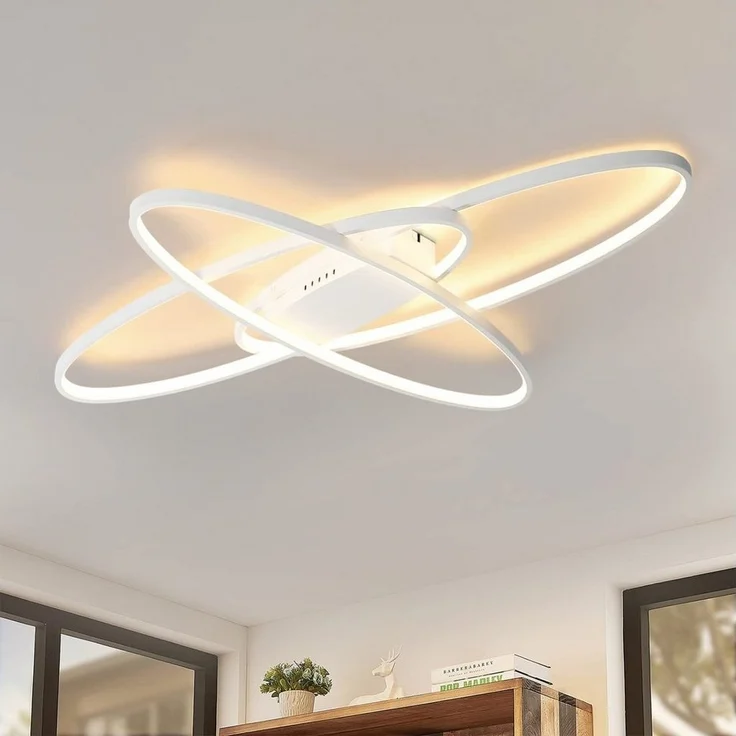 Nettlife LED Deckenleuchte Wohnzimmerlampe mit Fernbedienung Geometrisch, Dimmbar, Für Wohnzimmer Schlafzimmer Esszimmer Büro – Bild 5