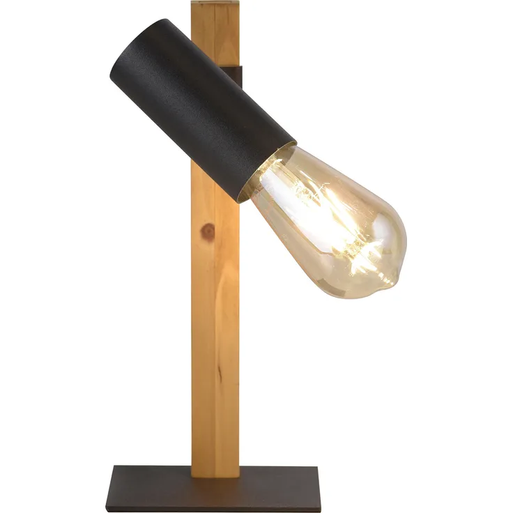 JUST LIGHT LED Tischleuchte PILON, dreh- und schwenkbar, schwarz, für Wohnzimmer, Schlafzimmer und Arbeitszimmer, 10 W, E27