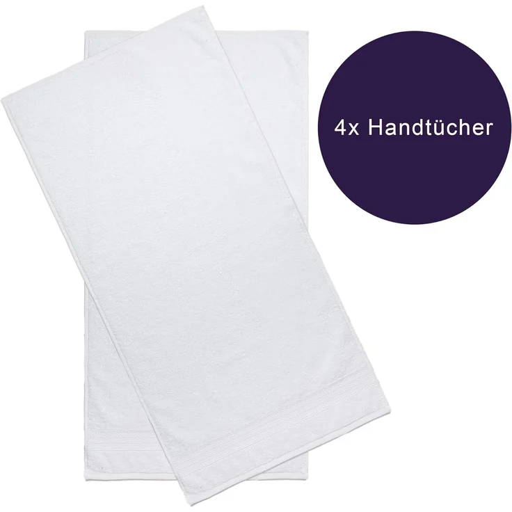 Brielle Handtücher Handtuch-Set aus 100% Baumwolle - 4 Handtücher 50x100 cm, (4-St), 100% Baumwolle – Bild 4