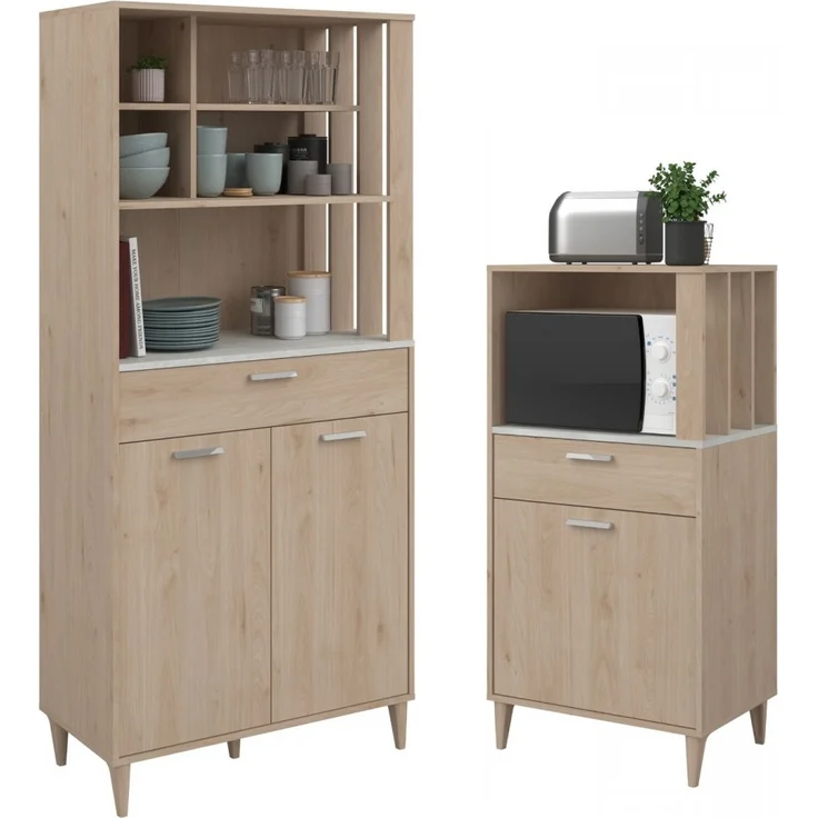 Parisot Küchenschrank Set 2-tlg. Gala in Eiche und grau – Bild 6