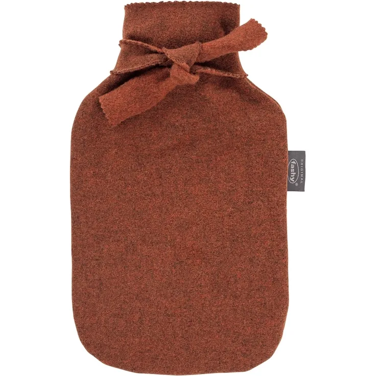 Wärmflasche mit hochwertigem Bezug Braun 2 Liter Fashy 67406-24