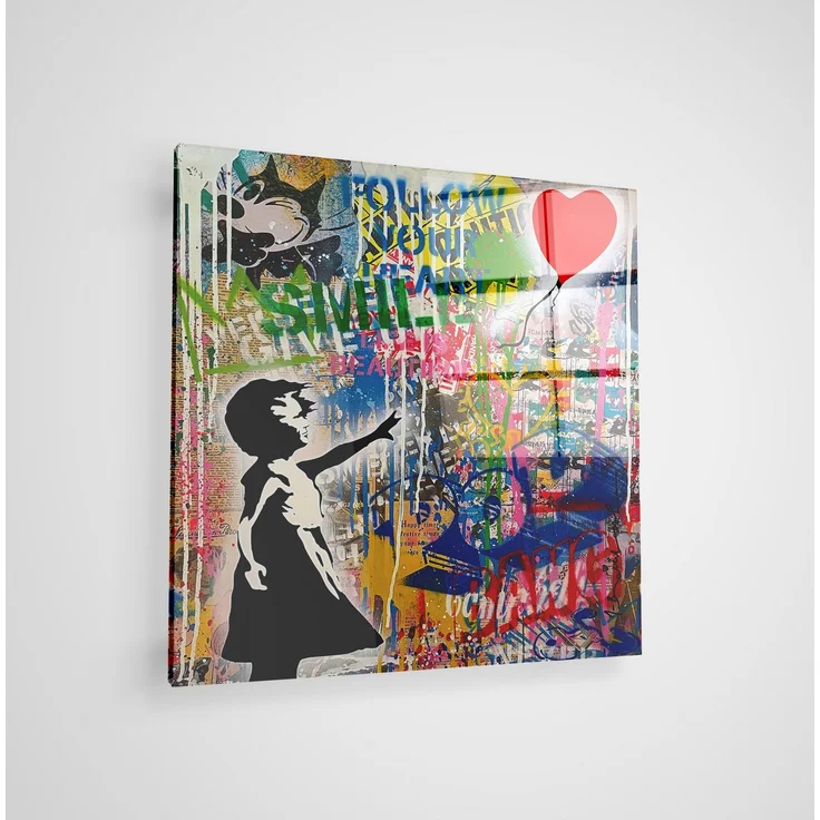 Wallity 'CAM4124_7070' Dekorative Lackierung aus gehärtetem Glas, Mehrfarbig, 70 x 70 cm – Bild 2