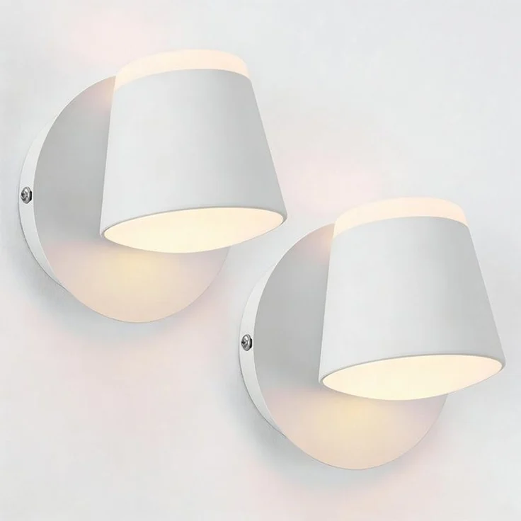 BlingBin Wandleuchte LED Wandlampe Drehbare Bettleuchte Lesen Lampe, 8W LED Wandstrahler Auf und ab Einstellbarer Lichtstrahl, LED fest integriert, warmes Licht, Wandbeleuchtung für Schlafzimmer Wohnzimmer Flur Treppenhaus – Bild 4
