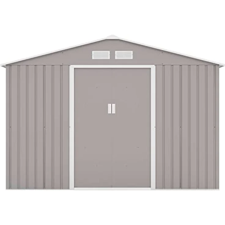 XXXL Metall Gerätehaus Geräteschuppen Garten Haus Schuppen 15 m³ hellgrau – Bild 6