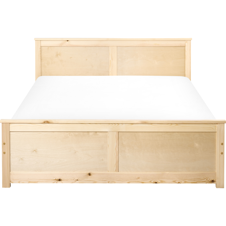 Bett mit Lattenrost Kiefernholz DAUPHIN 140x200 cm Hellbraun – Bild 4