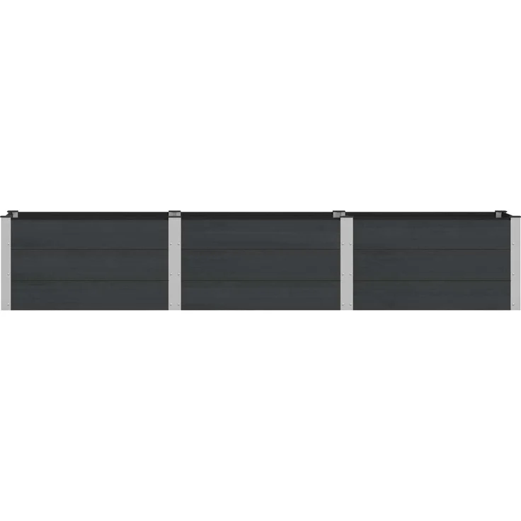 vidaXL Hochbeet Schwarz 300 x 50 x 54 cm WPC und Aluminium 42038992 – Bild 3