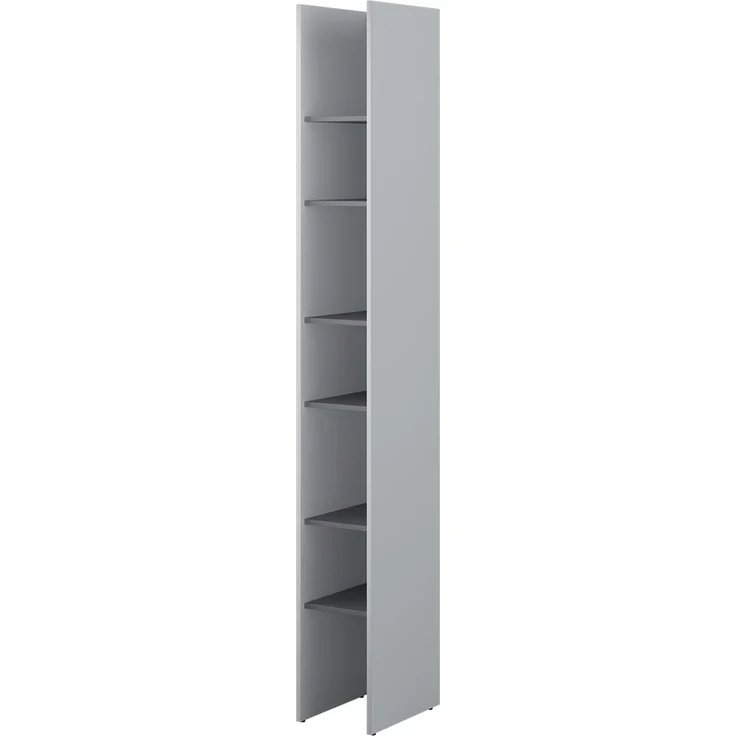 MEBLINI Schrank für Schrankbett Bed Concept - Hochschrank mit Regalen - BC-24 - Grau/Graphit