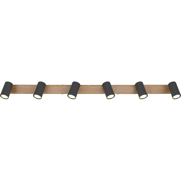 Deckenstrahler, Metall, Graphit dunkel, 6 Flammig, L 115cm – Bild 5