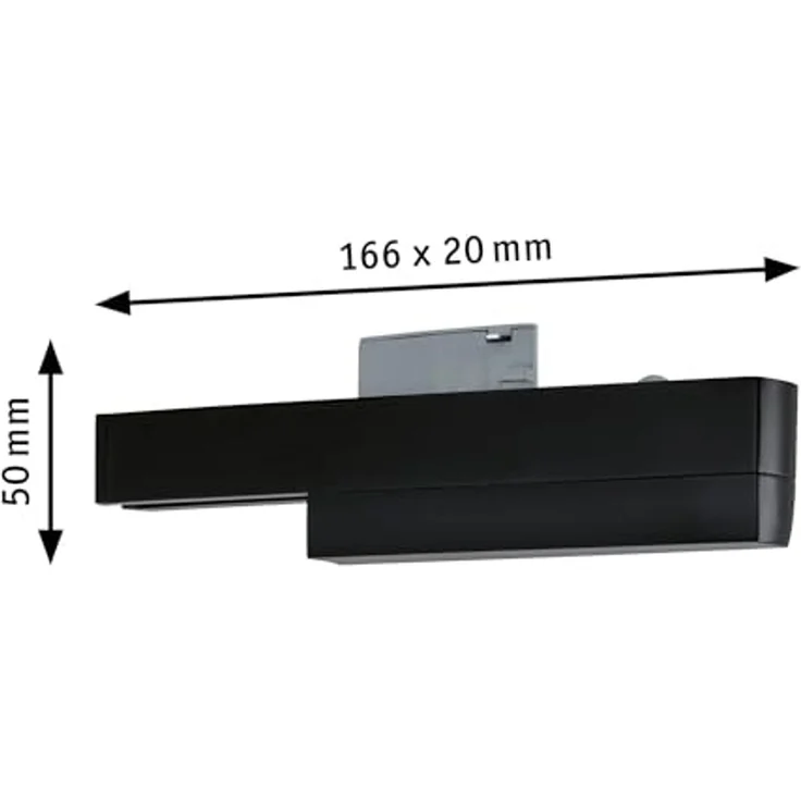 Paulmann 955. 24 URail Schienenadapter On/Off/Dimm Smart Home Zigbee 166x20 mm Schwarz – Bild 3