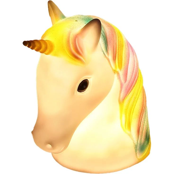 LED Dekolampe Einhorn, Tischlampe, USB oder Batterie, H 21 cm