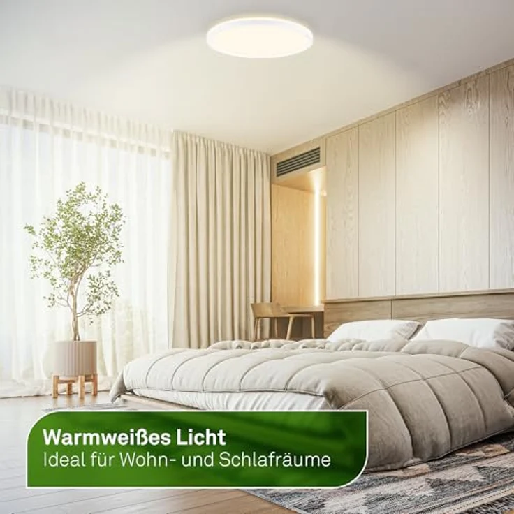 BRILONER - EEK A LED Panel Effizient mit 11W bei 2400lm, ca. 50.000h Licht, flach, CCT, indirektes Licht, LED Lampe, Deckenleuchte, Wohnzimmerlampe, Deckenlampe, Flurlampe, 29,3x3 cm, Weiß – Bild 5