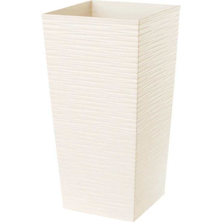KADAX Blumentopf Blumentopf mit Einsatzabdeckung Blumenständer Hoch Garten Creme 19x36cm – Bild 1