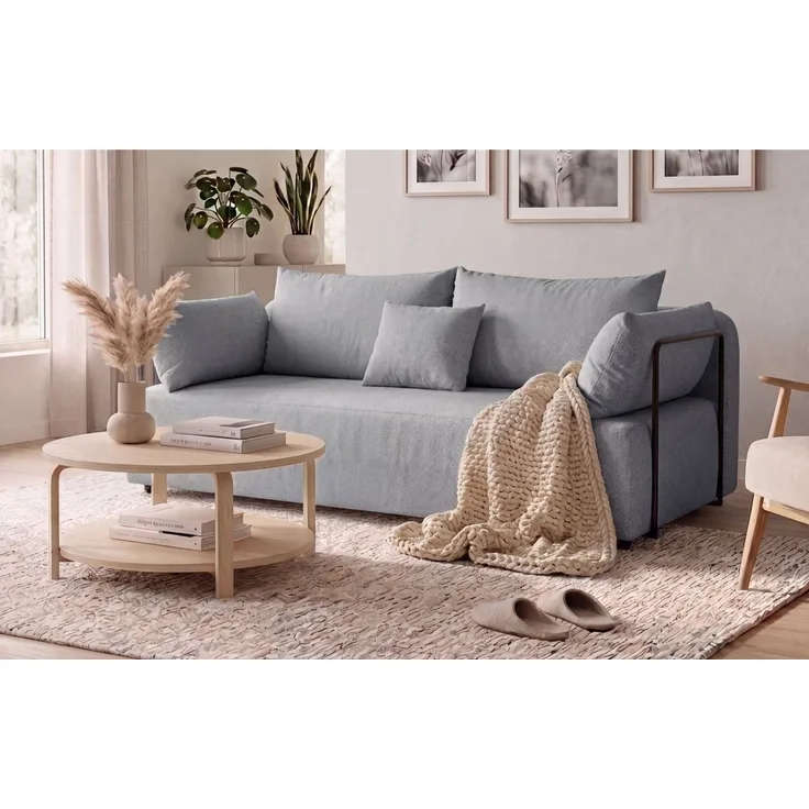 COLLECTION AB Schlafsofa Maria, B: 191 cm, Liegefl. 143x190 cm, Bettfunktion & Bettkasten, Federkern & Zierkissen, freistehend