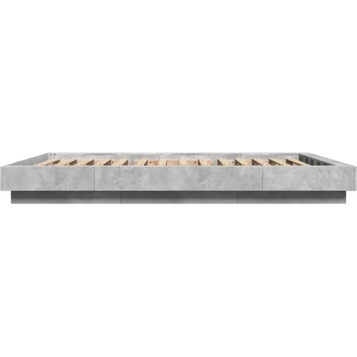 vidaXL Bettgestell Betongrau 140x200 cm Holzwerkstoff 3281192 – Bild 5