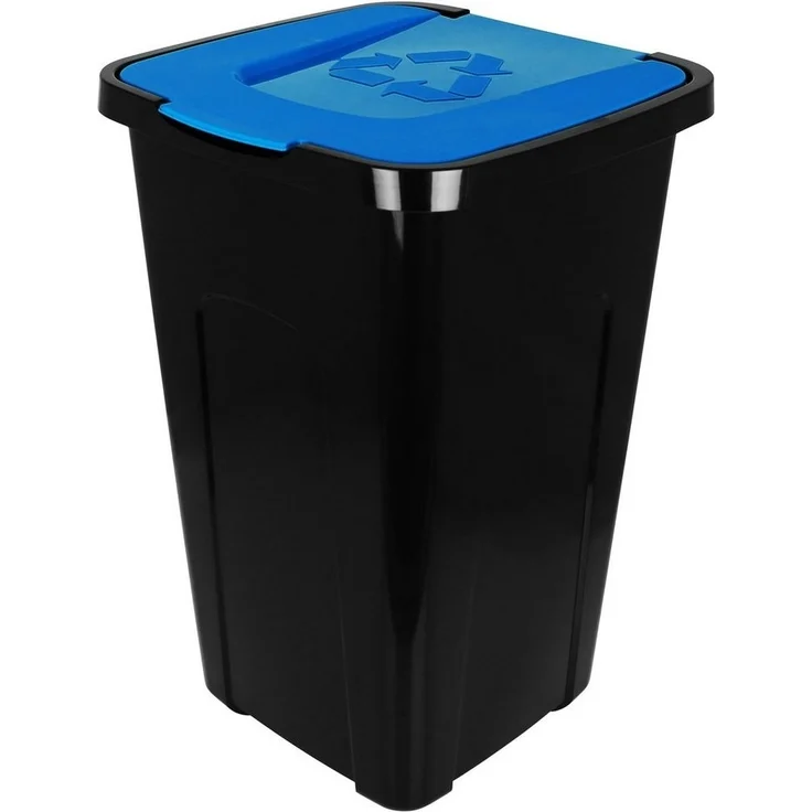 Centi Mülleimer Abfalltonne Recycling 50L - 3er Set, Abfallsammler Mülltonne Mülltrenner Mülltrennsystem Trennsystem – Bild 2