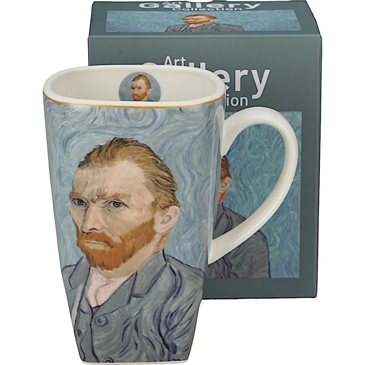 DUO ART GALLERY Becher 650 ml PORTRAIT OF Van Gogh, New Bone China Porzellan – Bild 2