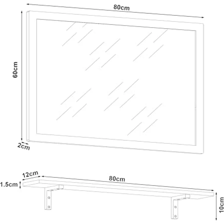 Wandspiegel mit Regal im Set Boksereys Bambus Natur [en. casa] – Bild 4