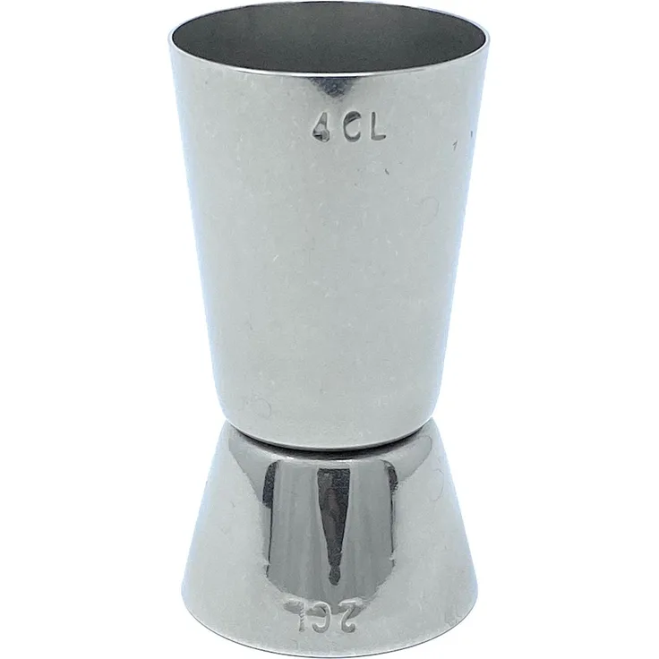 Jigger 2cl 4cl Doppelmessbecher 971 Messbecher Cocktail 20 ml 40 ml Edelstahl Barmaß Dosierer Alkohol Zertifikat Bar