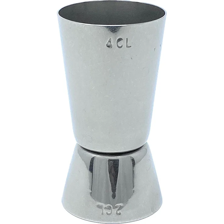 Jigger 2cl 4cl Doppelmessbecher 971 Messbecher Cocktail 20 ml 40 ml Edelstahl Barmaß Dosierer Alkohol Zertifikat Bar – Bild 1