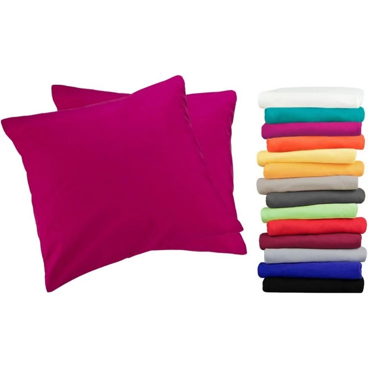 MOON Kissenbezug / Seitenschläferkissenbezug, 2er Pack, 100% Baumwolle, Linon, Pink, 40x40 – Bild 5